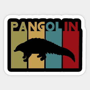 Vintage Pangolin Natur Asien Bild Sonnenuntergang Look Sticker